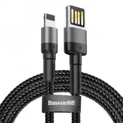 Кабель Baseus Cafule USB to Lightning 2.4A 1m (CALKLF-GG1) Grey/Black