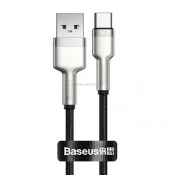 Кабель Baseus Cafule Metal USB to USB Type-C 66W 0.25m (CAKF000001) Black