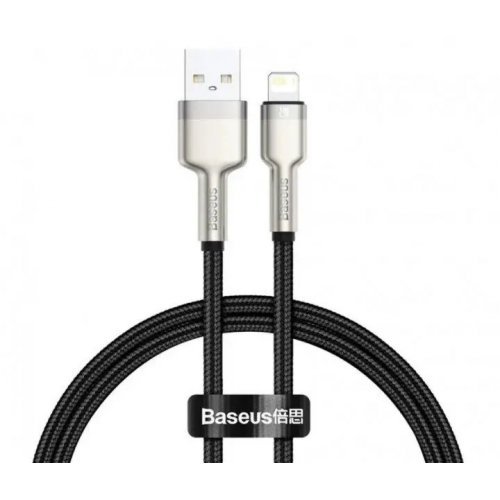 Кабель Baseus Cafule USB to Lightning 2.4A 0.25m (CALJK-01) Black купити в Україні: Київ, Львів, Хмельницький, Тернопіль, Івано-Франківськ | Низька ціна, відгуки, характеристики від TELEMART фото