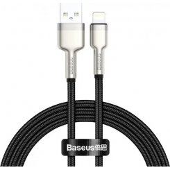 Кабель Baseus Cafule Metal USB to Lightning 2.4A 1m (CALJK-A01) Black