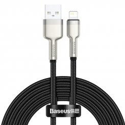 Кабель Baseus Cafule Metal USB to Lightning 2.4A 2m (CALJK-B01) Black