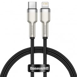 Кабель Baseus Cafule Metal USB Type-C to Lightning 20W 0.25m (CATLJK-01) Black