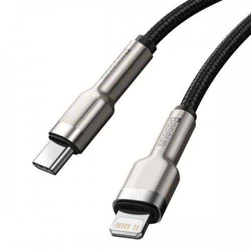 Кабель Baseus Cafule Metal USB Type-C to Lightning 20W 0.25m (CATLJK-01) Black купити в Україні: Київ, Львів, Хмельницький, Тернопіль, Івано-Франківськ | Низька ціна, відгуки, характеристики від TELEMART фото