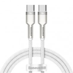 Кабель Baseus Cafule Metal USB Type-C to USB Type-C 100W 1m (CATJK-C02) White