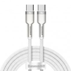 Кабель Baseus Cafule Metal USB Type-C to USB Type-C 100W 2m (CATJK-D02) White