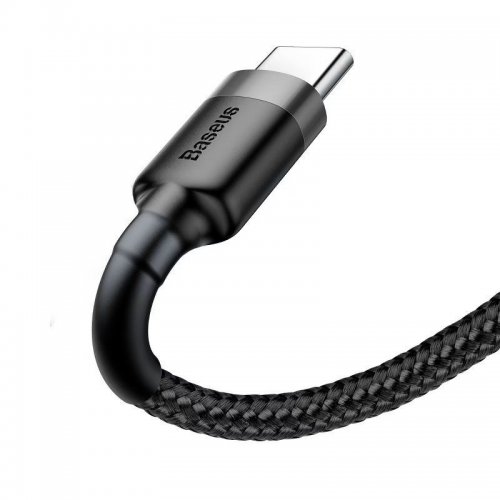 Кабель Baseus Cafule USB to USB Type-C 2A 3m (CATKLF-UG1) Black/Grey купити в Україні: Київ, Львів, Хмельницький, Тернопіль, Івано-Франківськ | Низька ціна, відгуки, характеристики від TELEMART фото