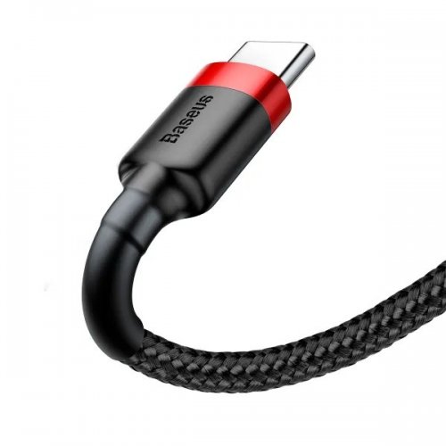 Кабель Baseus Cafule USB to USB Type-C 2A 3m (CATKLF-U91) Black/Red купити в Україні: Київ, Львів, Хмельницький, Тернопіль, Івано-Франківськ | Низька ціна, відгуки, характеристики від TELEMART фото