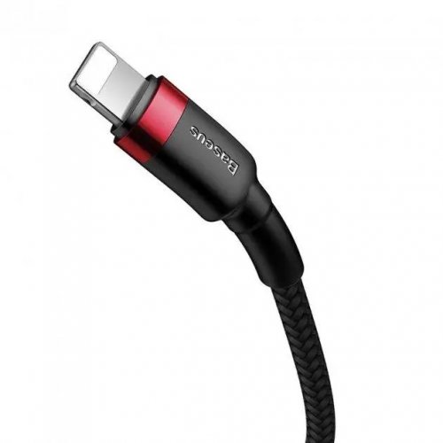 Кабель Baseus Cafule USB Type-C to Lightning 18W 1m (CATLKLF-91) Red/Black купити в Україні: Київ, Львів, Хмельницький, Тернопіль, Івано-Франківськ | Низька ціна, відгуки, характеристики від TELEMART фото