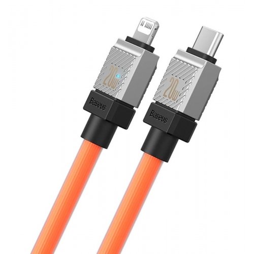 Кабель Baseus CoolPlay USB Type-C to Lightning 20W 1m (CAKW000007) Orange купити в Україні: Київ, Львів, Хмельницький, Тернопіль, Івано-Франківськ | Низька ціна, відгуки, характеристики від TELEMART фото
