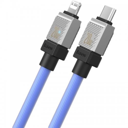 Кабель Baseus CoolPlay USB Type-C to Lightning 20W 2m (CAKW000103) Blue купити в Україні: Київ, Львів, Хмельницький, Тернопіль, Івано-Франківськ | Низька ціна, відгуки, характеристики від TELEMART фото