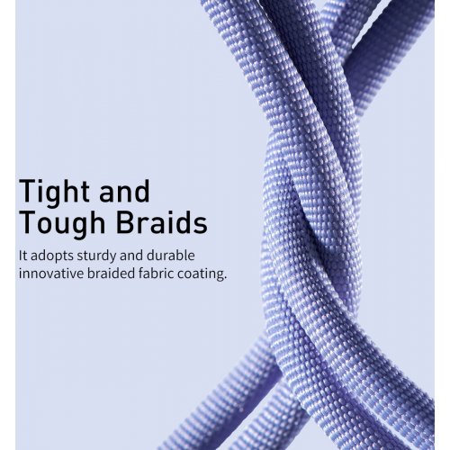 Кабель Baseus Crystal Shine Series USB to Lightning 2.4A 1.2m (CAJY000005) Purple купити в Україні: Київ, Львів, Хмельницький, Тернопіль, Івано-Франківськ | Низька ціна, відгуки, характеристики від TELEMART фото