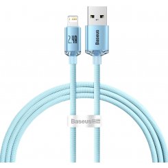 Кабель Baseus Crystal Shine Series USB to Lightning 2.4A 1.2m (CAJY001103) Sky Blue