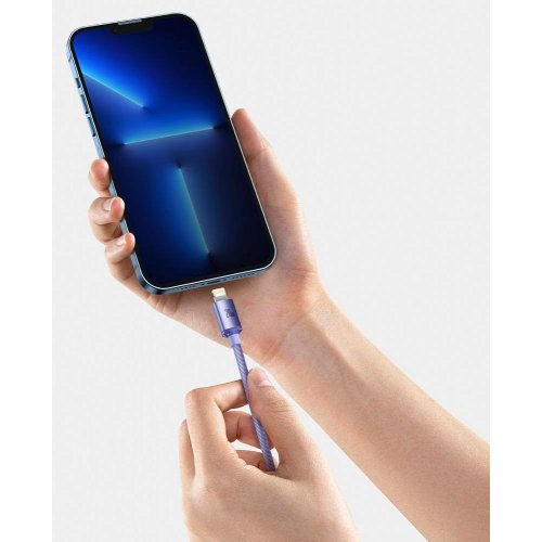 Кабель Baseus Crystal Shine Series USB Type-C to Lightning 20W 2m (CAJY000305) Purple купити в Україні: Київ, Львів, Хмельницький, Тернопіль, Івано-Франківськ | Низька ціна, відгуки, характеристики від TELEMART фото