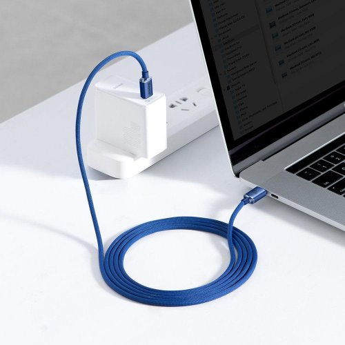 Кабель Baseus Crystal Shine Series USB Type-C to USB Type-C 100W 2m (CAJY000703) Blue купити в Україні: Київ, Львів, Хмельницький, Тернопіль, Івано-Франківськ | Низька ціна, відгуки, характеристики від TELEMART фото