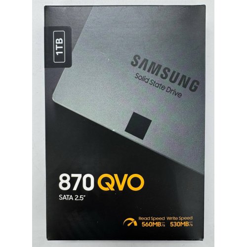 Ssd-диск Samsung 870 QVO V-NAND MLC 1TB 2.5" (MZ-77Q1T0BW) (Восстановлено продавцом, 866881) купить в Украине: Киев, Днепр, Харьков, Одесса  | Проверка совместимости, низкая цена, отзывы, характеристики от TELEMART фото