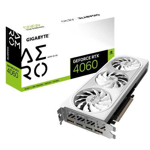 Видеокарта Gigabyte GeForce RTX 4060 AERO OC 8192MB (GV-N4060AERO OC-8GD) (Восстановлено продавцом, 866887) купить в Украине: Киев, Днепр, Харьков, Одесса  | Проверка совместимости, низкая цена, отзывы, характеристики от TELEMART фото