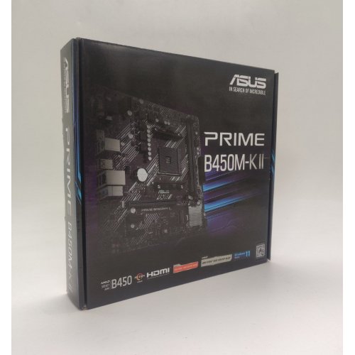 Материнська плата Asus PRIME B450M-K II (sAM4, AMD B450) (Відновлено продавцем, 866899) купити в Україні: Київ, Львів, Хмельницький, Тернопіль, Івано-Франківськ | Перевірка сумісності, низька ціна, відгуки, характеристики від TELEMART фото