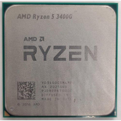 Процессор AMD Ryzen 5 3400G 3.7(4.2)GHz 4MB sAM4 Tray (YD3400C5M4MFH) (Восстановлено продавцом, 866919) купить в Украине: Киев, Днепр, Харьков, Одесса  | Проверка совместимости, низкая цена, отзывы, характеристики от TELEMART фото