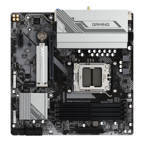 Уцінка материнська плата Gigabyte B650M GAMING PLUS WIFI (sAM5, AMD B650) (Розкрита упаковка, 866921) купити в Україні: Київ, Львів, Хмельницький, Тернопіль, Івано-Франківськ | Перевірка сумісності, низька ціна, відгуки, характеристики від TELEMART фото