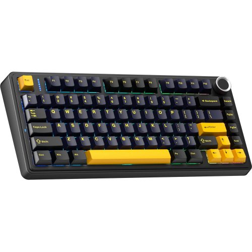 Уцінка клавіатура AULA F75 Gasket Leobog Greywood V3 Wireless (6948391208626) Black (Розкрита упаковка, 866927) купити в Україні: Київ, Львів, Хмельницький, Тернопіль, Івано-Франківськ | Низька ціна, відгуки, характеристики від TELEMART фото