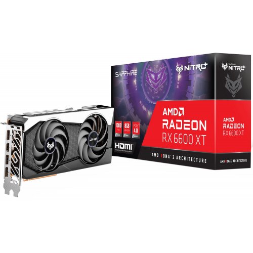 Видеокарта Sapphire Radeon RX 6600 XT NITRO+ 8192MB (11309-01-20G) (Восстановлено продавцом, 866932) купить в Украине: Киев, Днепр, Харьков, Одесса  | Проверка совместимости, низкая цена, отзывы, характеристики от TELEMART фото