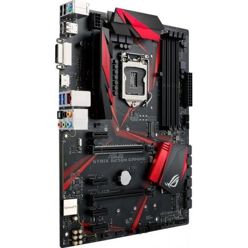 Материнская плата Asus ROG STRIX B250H GAMING (s1151, Intel B250) (Восстановлено продавцом, 866942) купить в Украине: Киев, Днепр, Харьков, Одесса  | Проверка совместимости, низкая цена, отзывы, характеристики от TELEMART фото