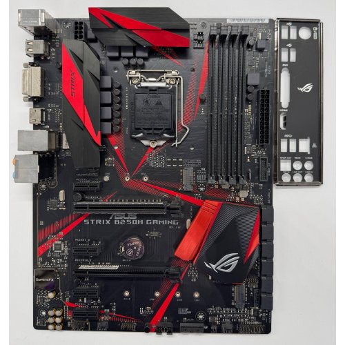 Материнская плата Asus ROG STRIX B250H GAMING (s1151, Intel B250) (Восстановлено продавцом, 866942) купить в Украине: Киев, Днепр, Харьков, Одесса  | Проверка совместимости, низкая цена, отзывы, характеристики от TELEMART фото