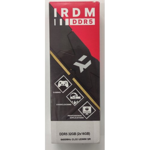 Озу GoodRAM DDR5 32GB (2x16GB) 6400Mhz IRDM Black (IR-6400D564L32S/32GDC) (Восстановлено продавцом, 866943) купить в Украине: Киев, Днепр, Харьков, Одесса  | Проверка совместимости, низкая цена, отзывы, характеристики от TELEMART фото