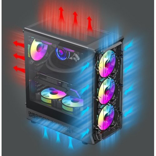 Уцінка корпус GAMEMAX Starlight 2 A Tempered Glass без БЖ Black (Розкрита упаковка, 866974) купити в Україні: Київ, Львів, Хмельницький, Тернопіль, Івано-Франківськ | Перевірка сумісності, низька ціна, відгуки, характеристики від TELEMART фото