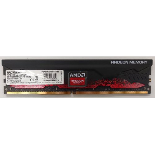 Озу AMD DDR4 16GB 2666Mhz Radeon R7 Performance (R7S416G2606U2S) (Восстановлено продавцом, 866984) купить в Украине: Киев, Днепр, Харьков, Одесса  | Проверка совместимости, низкая цена, отзывы, характеристики от TELEMART фото