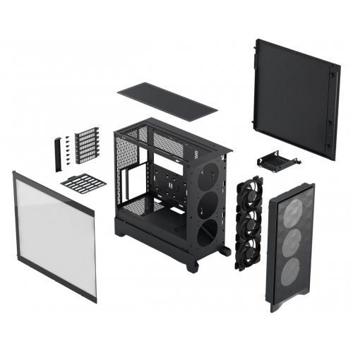Корпус Fractal Design Pop 2 Air Tempered Glass без БП (FD-C-POA2A-02) Black купить в Украине: Киев, Днепр, Харьков, Одесса  | Проверка совместимости, низкая цена, отзывы, характеристики от TELEMART фото