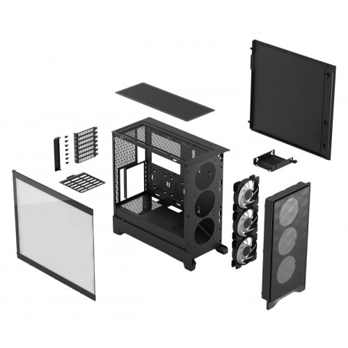 Корпус Fractal Design Pop 2 Air RGB Tempered Glass без БП (FD-C-POA2A-03) Black купить в Украине: Киев, Днепр, Харьков, Одесса  | Проверка совместимости, низкая цена, отзывы, характеристики от TELEMART фото