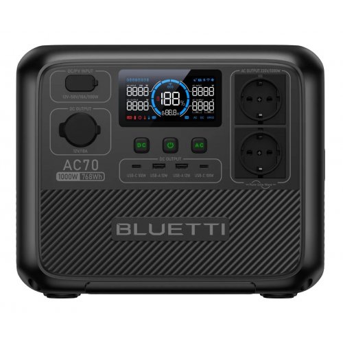 Зарядна станція BLUETTI AC70 1000W 768Wh купити в Україні: Київ, Львів, Хмельницький, Тернопіль, Івано-Франківськ | Низька ціна, відгуки, характеристики від TELEMART фото