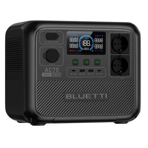 Зарядна станція BLUETTI AC70 1000W 768Wh купити в Україні: Київ, Львів, Хмельницький, Тернопіль, Івано-Франківськ | Низька ціна, відгуки, характеристики від TELEMART фото