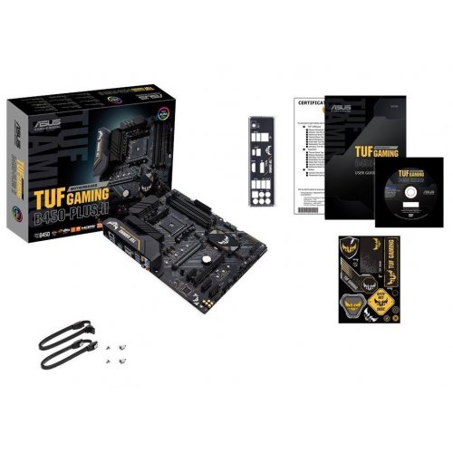 Уценка материнская плата Asus TUF GAMING B450-PLUS II (sAM4, AMD B450) (Вскрытая упаковка, 867104) купить в Украине: Киев, Днепр, Харьков, Одесса  | Проверка совместимости, низкая цена, отзывы, характеристики от TELEMART фото