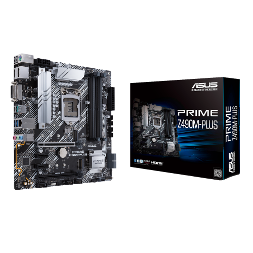 Материнська плата Asus PRIME Z490M-PLUS (s1200, Intel Z490) (Відновлено продавцем, 867105) купити в Україні: Київ, Львів, Хмельницький, Тернопіль, Івано-Франківськ | Перевірка сумісності, низька ціна, відгуки, характеристики від TELEMART фото