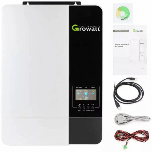 Автономний інвертор Growatt SPF 5000 ES 48V 5000W (SPF5000ES) купити в Україні: Київ, Львів, Хмельницький, Тернопіль, Івано-Франківськ | Низька ціна, відгуки, характеристики від TELEMART фото