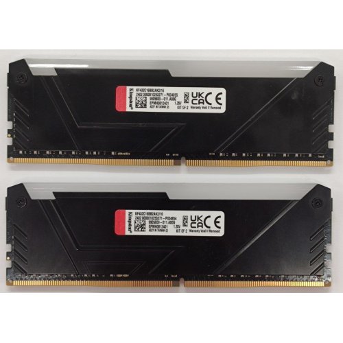 Озп Kingston DDR4 16GB (2x8GB) 3200Mhz FURY Beast RGB Black (KF432C16BB2AK2/16) (Відновлено продавцем, 867138) купити в Україні: Київ, Львів, Хмельницький, Тернопіль, Івано-Франківськ | Перевірка сумісності, низька ціна, відгуки, характеристики від TELEMART фото