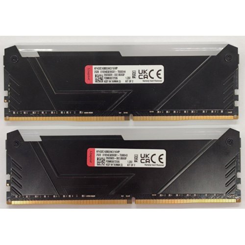 Озу Kingston DDR4 16GB (2x8GB) 3200Mhz FURY Beast RGB Black (KF432C16BB2AK2/16WP) (Восстановлено продавцом, 867140) купить в Украине: Киев, Днепр, Харьков, Одесса  | Проверка совместимости, низкая цена, отзывы, характеристики от TELEMART фото