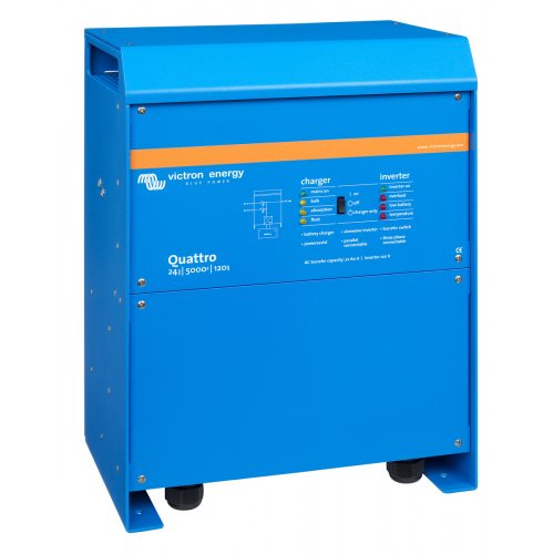Гибридный инвертор Victron Energy Quattro 24V 5000W (24/5000/120-100/100) купить в Украине: Киев, Днепр, Харьков, Одесса  | Низкая цена, отзывы, характеристики от TELEMART фото