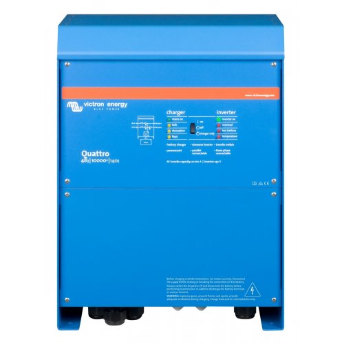 Гибридный инвертор Victron Energy Quattro 48V 10000W (48/10000/140-100/100) купить в Украине: Киев, Днепр, Харьков, Одесса  | Низкая цена, отзывы, характеристики от TELEMART фото