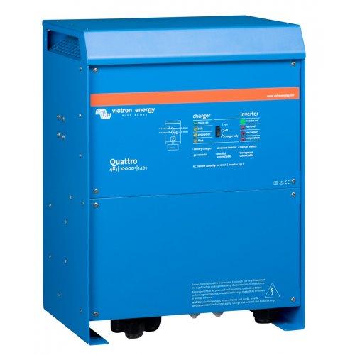 Гибридный инвертор Victron Energy Quattro 48V 10000W (48/10000/140-100/100) купить в Украине: Киев, Днепр, Харьков, Одесса  | Низкая цена, отзывы, характеристики от TELEMART фото