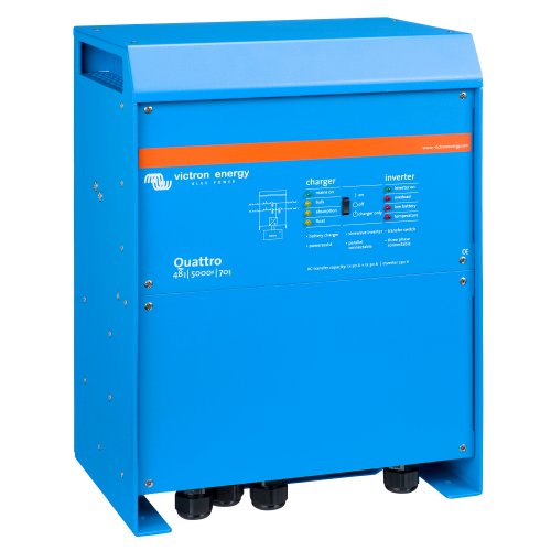 Гибридный инвертор Victron Energy Quattro 48V 5000W (48/5000/70-100/100) купить в Украине: Киев, Днепр, Харьков, Одесса  | Низкая цена, отзывы, характеристики от TELEMART фото