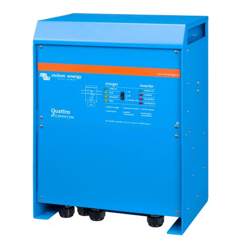 Гибридный инвертор Victron Energy Quattro 48V 5000W (48/5000/70-100/100) купить в Украине: Киев, Днепр, Харьков, Одесса  | Низкая цена, отзывы, характеристики от TELEMART фото