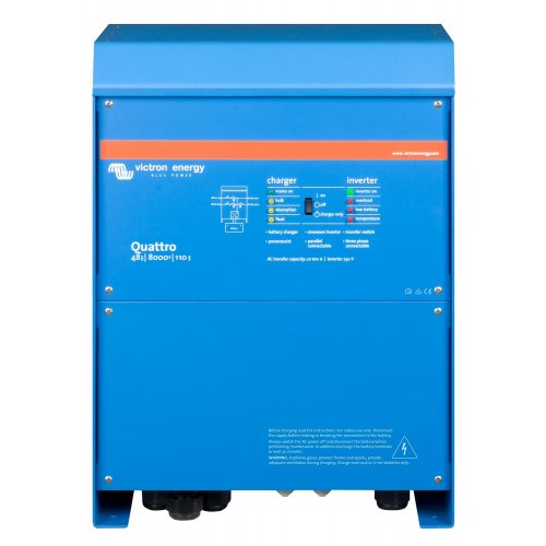 Гибридный инвертор Victron Energy Quattro 48V 8000W (48/8000/110-100/100) купить в Украине: Киев, Днепр, Харьков, Одесса  | Низкая цена, отзывы, характеристики от TELEMART фото