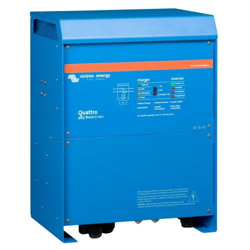 Гибридный инвертор Victron Energy Quattro 48V 8000W (48/8000/110-100/100) купить в Украине: Киев, Днепр, Харьков, Одесса  | Низкая цена, отзывы, характеристики от TELEMART фото