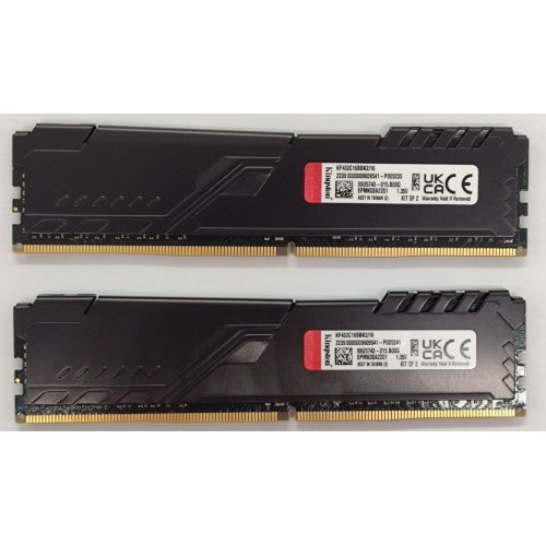 Озу Kingston DDR4 16GB (2x8GB) 3200Mhz FURY Beast Black (KF432C16BBK2/16) (Восстановлено продавцом, 867169) купить в Украине: Киев, Днепр, Харьков, Одесса  | Проверка совместимости, низкая цена, отзывы, характеристики от TELEMART фото