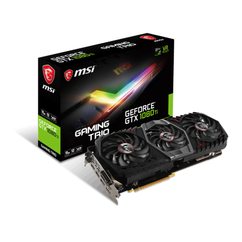 Відеокарта MSI GeForce GTX 1080 Ti Gaming TRIO 11264MB (GTX 1080 Ti GAMING TRIO) (Відновлено продавцем, 867232) купити в Україні: Київ, Львів, Хмельницький, Тернопіль, Івано-Франківськ | Перевірка сумісності, низька ціна, відгуки, характеристики від TELEMART фото