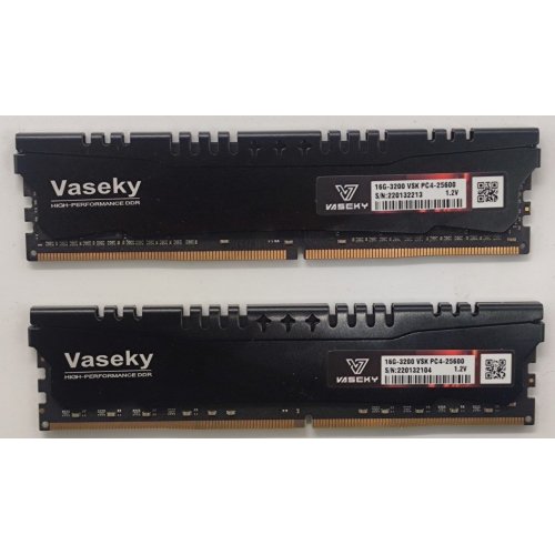 Озу Vaseky DDR4 32GB (2x16GB) 3200Mhz (16G-3200-VSK-PC4-25600) (Восстановлено продавцом, 867374) купить в Украине: Киев, Днепр, Харьков, Одесса  | Проверка совместимости, низкая цена, отзывы, характеристики от TELEMART фото