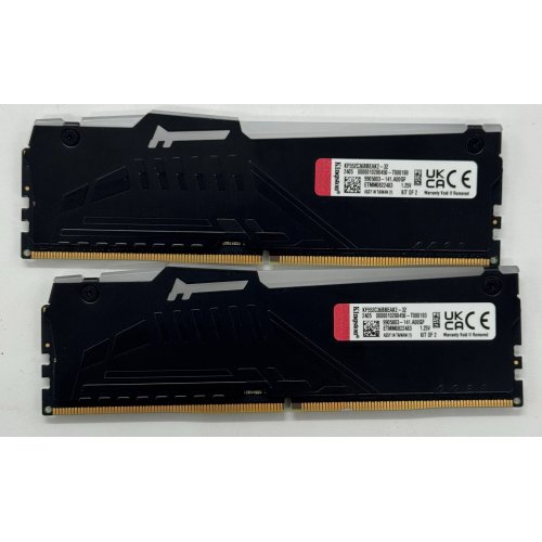 Озу Kingston DDR5 32GB (2x16GB) 5200Mhz FURY Beast RGB (KF552C36BBEAK2-32) (Восстановлено продавцом, 867513) купить в Украине: Киев, Днепр, Харьков, Одесса  | Проверка совместимости, низкая цена, отзывы, характеристики от TELEMART фото